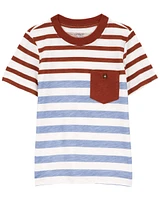 Baby Striped Pocket Slub Jersey Tee