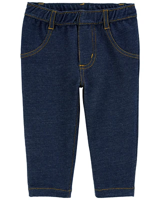 Baby Pull-On Faux Denim Pants