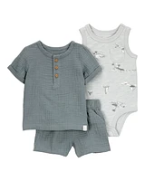 Baby 3-Piece Outfit Set - Grey