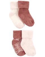 Baby 4-Pack Chenille Booties