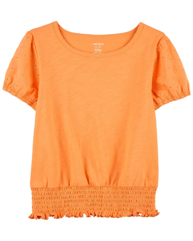 Old Navy Flutter-Sleeve Embroidered Eyelet Top for Girls