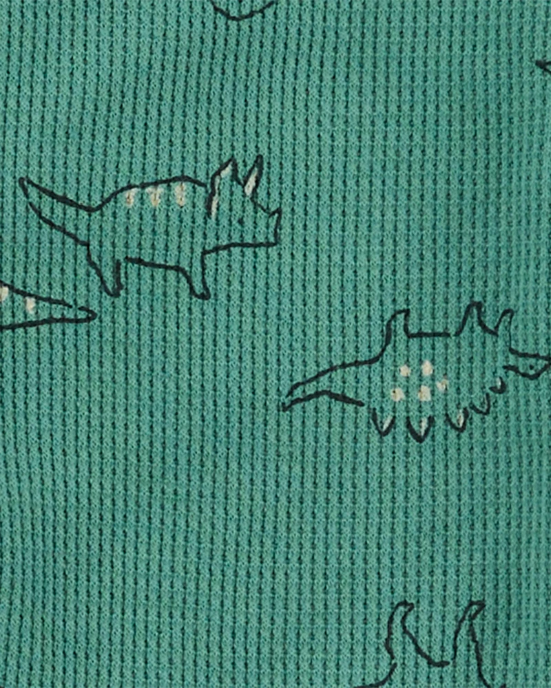 Toddler Boy 1-Piece Dinosaur Thermal Footie Pyjamas