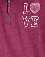 Kid Love Heart Sweatshirt Dress