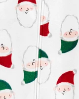 1-Piece Santa Fleece Footie Pyjamas