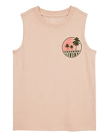 Kid Graphic Surf Tank - Brown