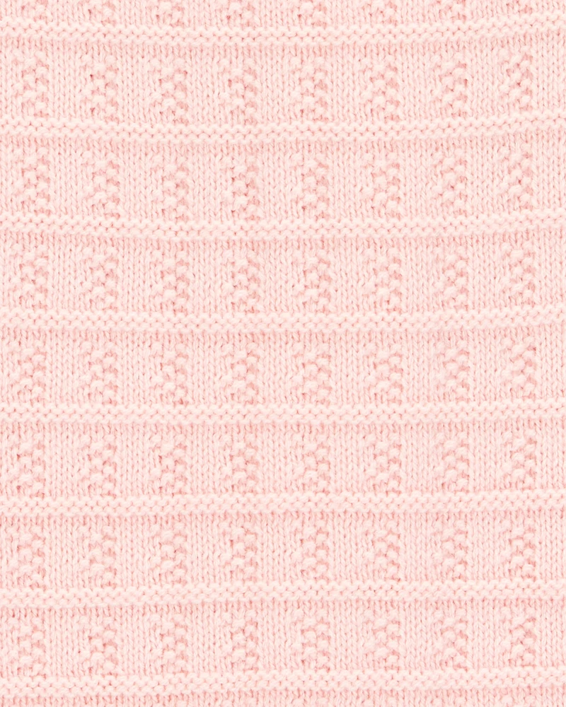 Kid Pink Knit Tank Top