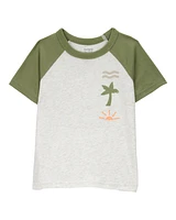 Baby Tropical Cotton Blend Short-Sleeve Tee - Gray