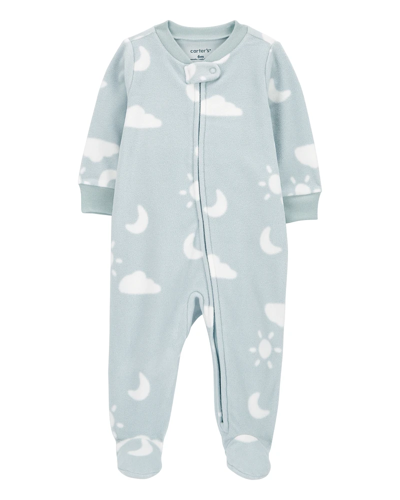 Baby Cloud Fleece Zip-Up Footie Sleeper Pyjamas