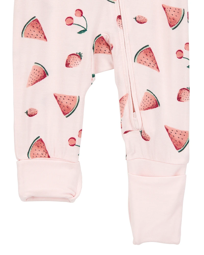 Baby Watermelon 2-Way Zip PurelySoft Footless Sleeper