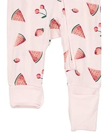 Baby Watermelon 2-Way Zip PurelySoft Footless Sleeper