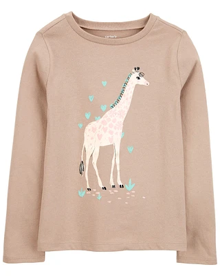 Giraffe Cotton Blend Graphic Tee