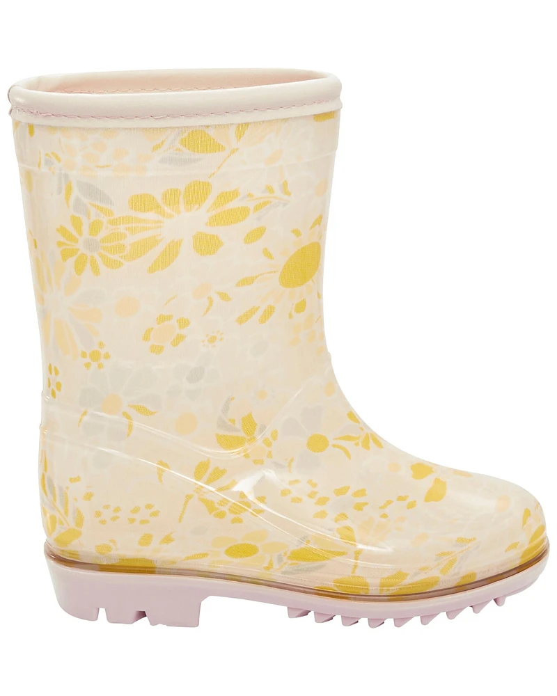 Toddler Floral Print Rain Boots