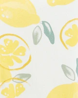 Toddler Lemon Print Bike Shorts