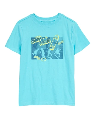 Kid Going Places Short-Sleeve Graphic Tee - Turquoise