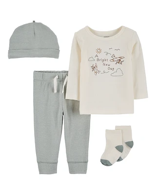 Baby 4-Piece Airplane Outfit Set