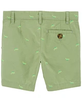 Chameleon Print Stretch Chino Shorts