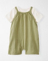 Baby Organic Cotton Gauze Shortall Set