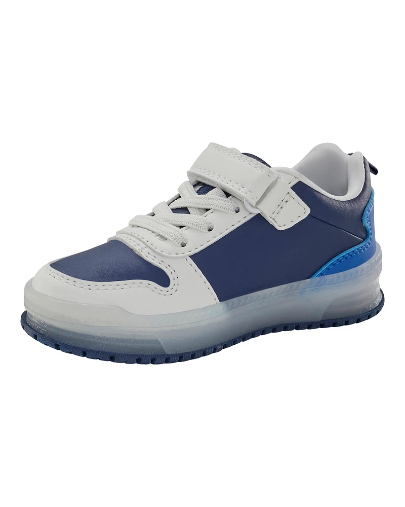 Toddler Light-Up Casual Sneakers - White/Navy