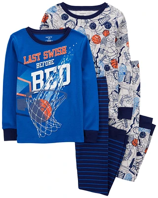 4-Piece Blue Basketball "Swish" Pyjama Set
