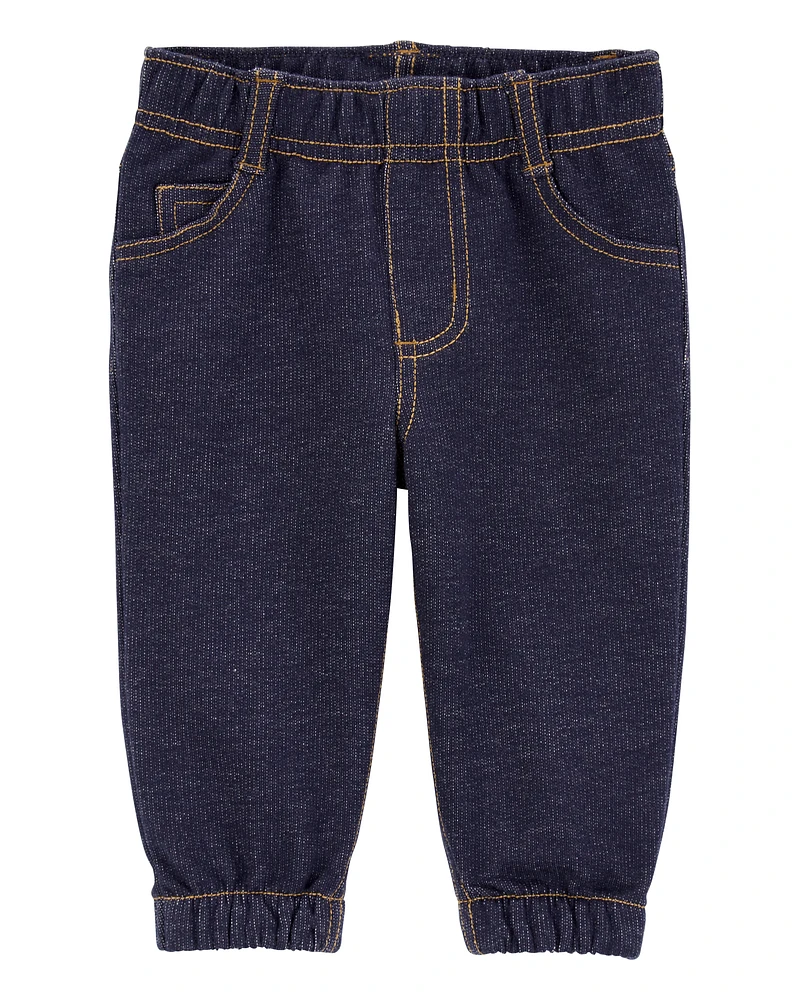 Baby Pull-On Faux Denim Pants