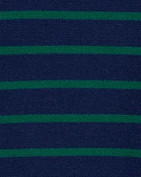 Kid Navy Green Striped Sweater