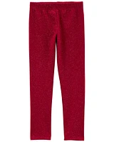 Kid Glitter Cozy Fleece Leggings