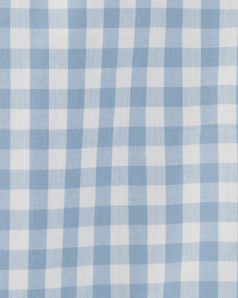 Kid Plaid Woven Long-Sleeve Button-Down Shirt - Blue