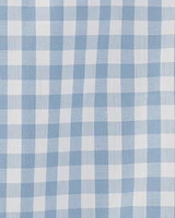 Kid Plaid Woven Long-Sleeve Button-Down Shirt - Blue