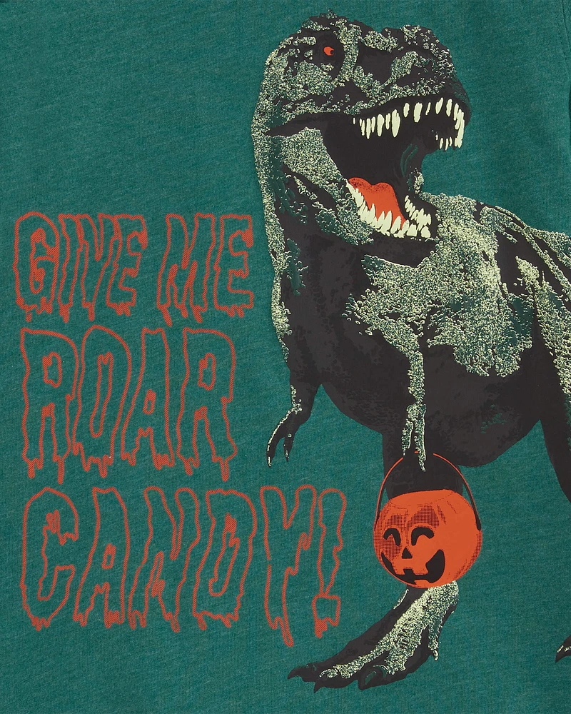 Kid Dinosaur Halloween Graphic Tee