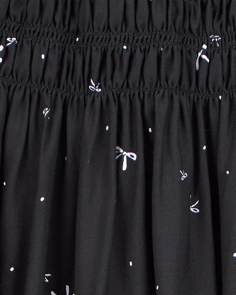 Kid Bow Print Maxi Skirt