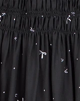 Kid Bow Print Maxi Skirt
