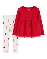 Toddler 2-Piece Long-Sleeve Top & Legging Set