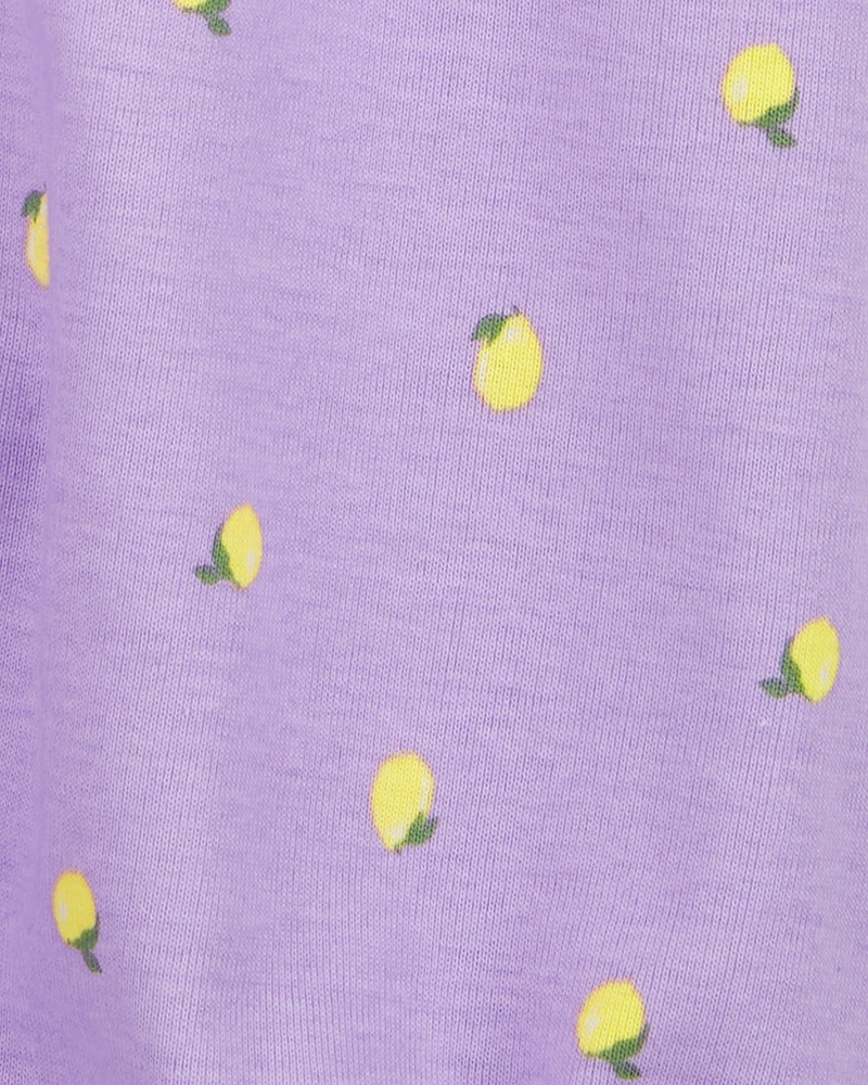 Baby Lemon Short-Sleeve Romper - Purple