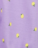 Baby Lemon Short-Sleeve Romper - Purple