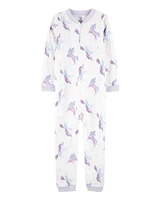 Kid 1-Piece Unicorn Fleece Footless Pyjamas