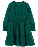 Kid Crepe Chiffon Holiday Dress