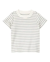 Baby 3-Piece Striped Shortall Set - Blue
