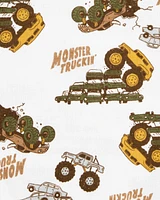 4-Piece Monster Truck 100% Snug Fit Cotton Pyjamas