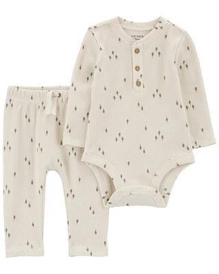 Baby 2-Piece Henley Bodysuit Pant Set