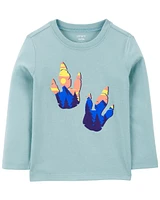 Dinosaur Cotton Blend Long-Sleeve Tee - Blue