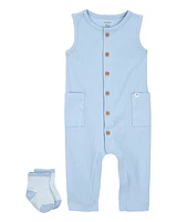 Baby 2-Piece Jumpsuit & Sock Set