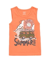 Baby Summer Graphic Tank - Orange