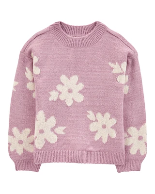 Kid Floral Mohair-Like Sweatshirt