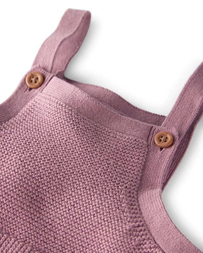 Baby Organic Cotton Sweater Knit Overalls