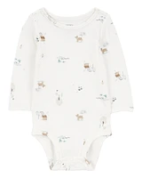 Baby 2-Piece Woodland Creatures Bodysuit & Velboa Jumper Set