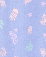 Toddler Girl 1-Piece Jellyfish 100% Snug Fit Cotton Footie Pyjamas