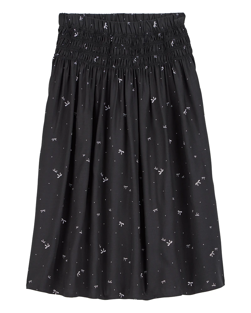 Kid Bow Print Maxi Skirt