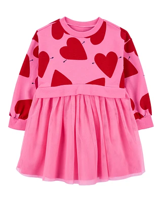 Toddler Heart Long-Sleeve Dress