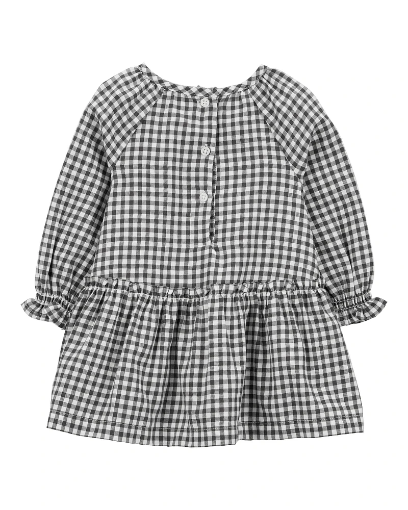 Baby Plaid Peplum Dress