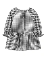 Baby Plaid Peplum Dress